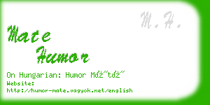 mate humor business card